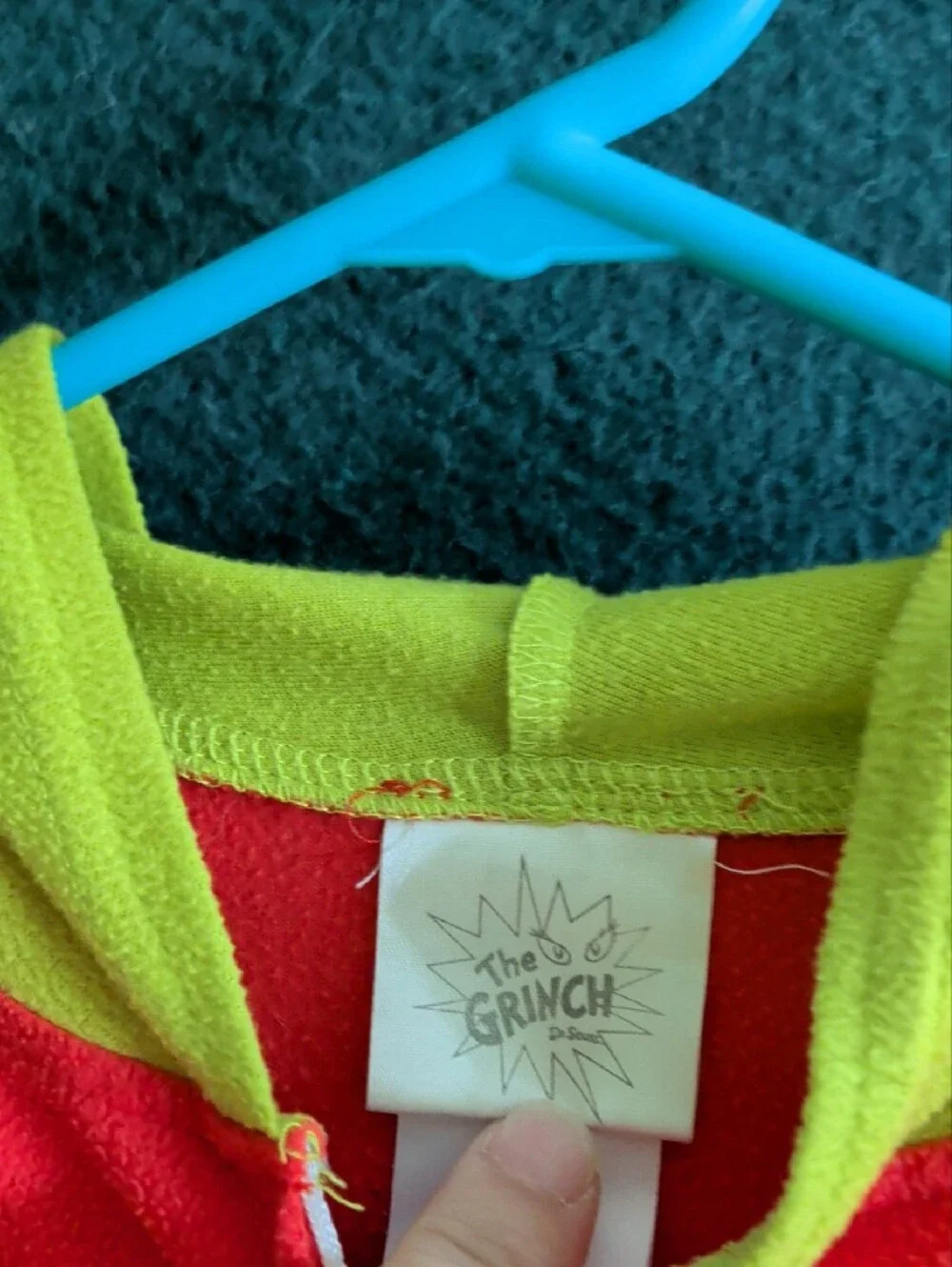 Kids The Grinch Zip-Front One-Piece Jumpsuit in Bright Pink and Green